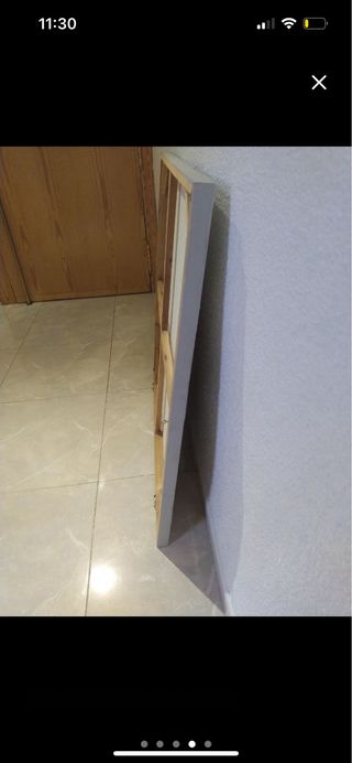 Cuadro relieve blanco, plata y gris