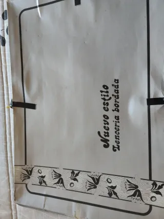 Juego de sábanas bordadas verde, cama de 135cm