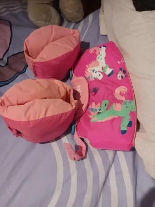 Manguitos flotadores unicornio y peces