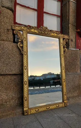 Antiguo Espejo de madera