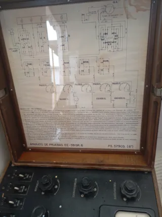 Aparato de pruebas EE-59 GR.6 Telefónica antiguo