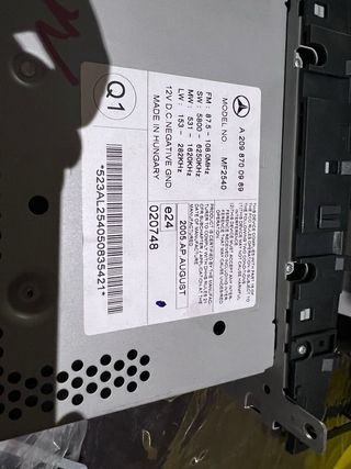 Radio Mercedes-Benz Audio 20 CD A2098700989