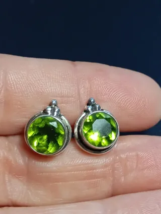 Pendientes Plata Ley con Peridoto