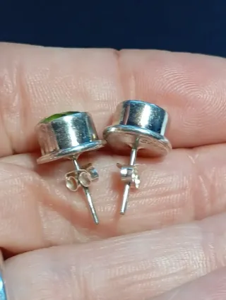 Pendientes Plata Ley con Peridoto