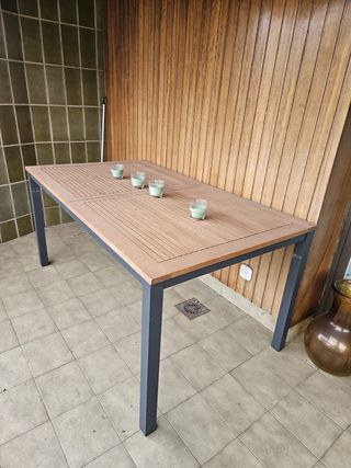 Mesa Terraza Madera y Metal