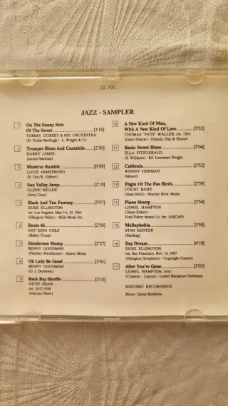CD It's Jazz. Music Sampler