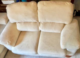 2 Sofás beige de tela