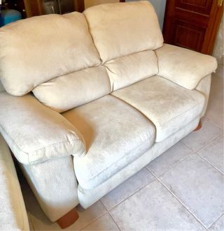 2 Sofás beige de tela