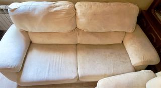 2 Sofás beige de tela