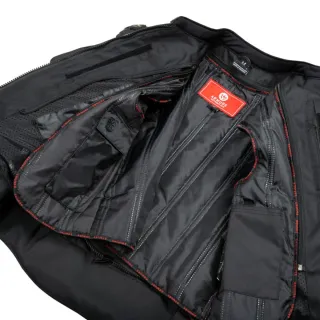 Chaqueta moto ARMURE Hamo Leather AAA Black/Red