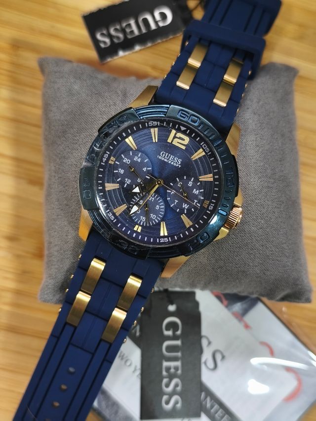 Reloj GUESS Caballero GW0263G1 Azul y Dorado