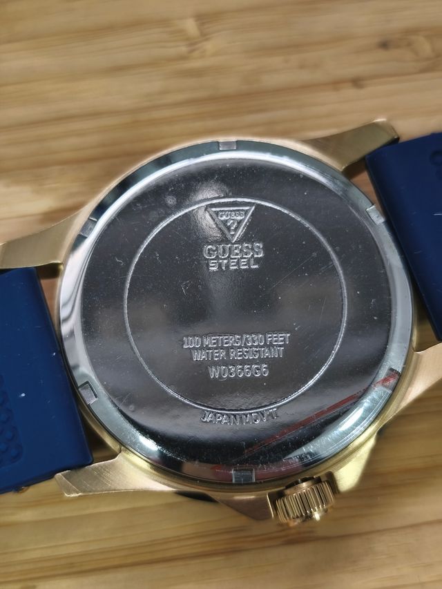 Reloj GUESS Caballero GW0263G1 Azul y Dorado