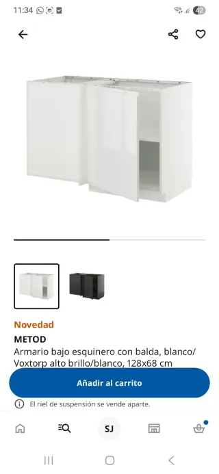 Balda UTRUSTA Ikea mueble esquinero