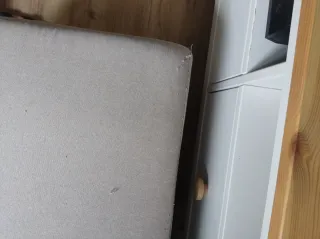 Sofá Cama Chaise Longue Gris y Madera