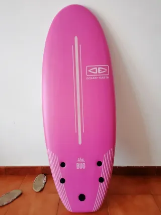 Tabla de surf infantil Ocean+Earth rosa