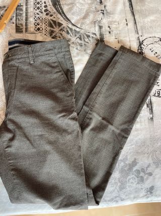 Pantalón Massimo Dutti Príncipe de Gales Marrón