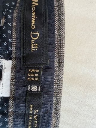 Pantalón Massimo Dutti Príncipe de Gales Marrón
