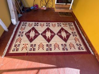 Alfombra Leroy Merlin Beige y Roja