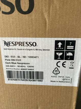 Cafetera Nespresso Pixie Azul Oscuro