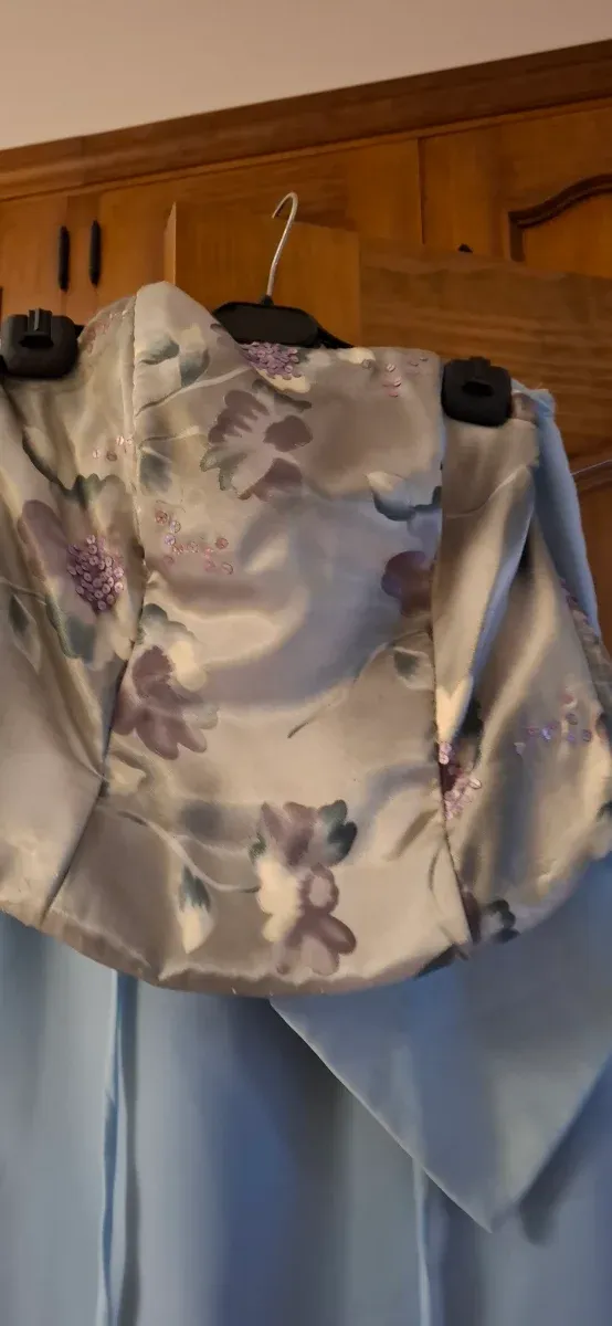 Conjunto 2 piezas floral y azul