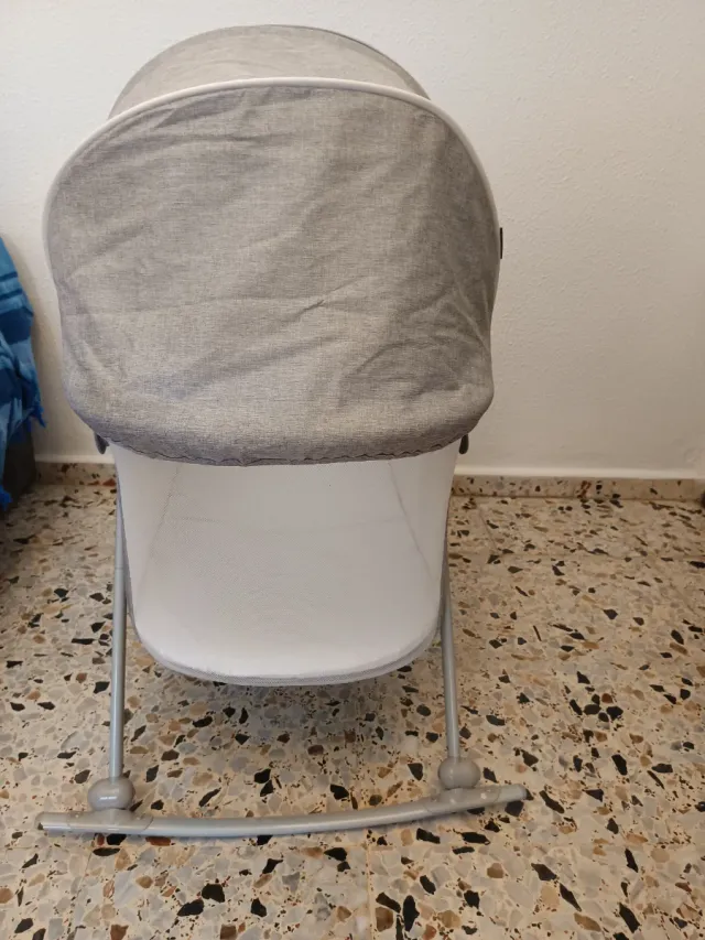 Minicuna de viaje gris