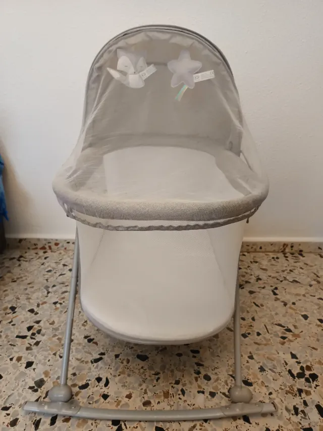 Minicuna de viaje gris