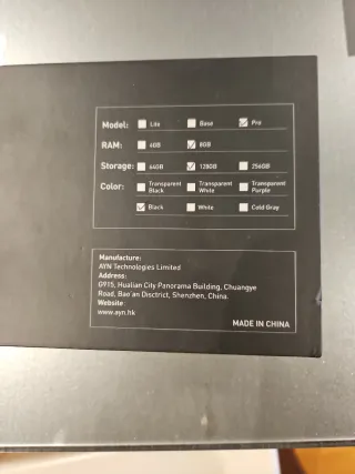 Consola Ayn Odin 1 Pro Negra