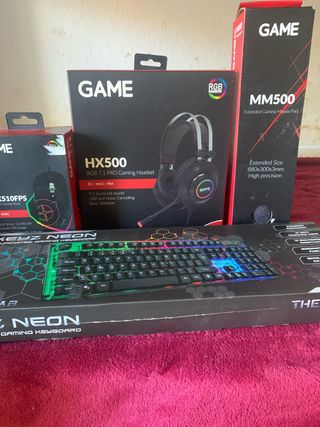 Pack Gaming GAME: Auriculares, Ratón y Alfombrilla