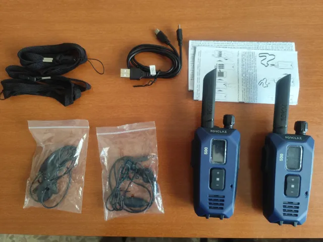 FORCLAZ PAR DE WALKIE TALKIES RECARGABLES USB