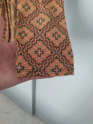 Vestido fruncido retro Lingam Talla L