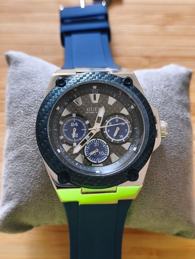 Reloj Guess Caballero W1049G1 Azul/plateado