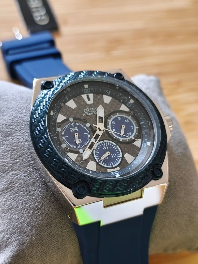 Reloj Guess Caballero W1049G1 Azul/plateado