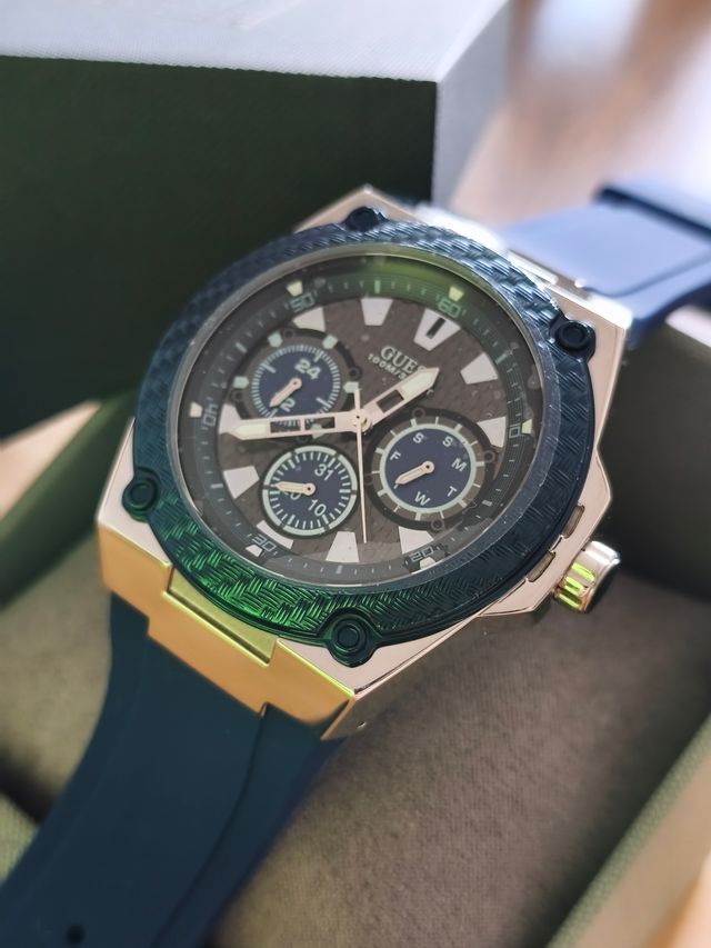 Reloj Guess Caballero W1049G1 Azul/plateado