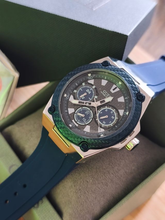 Reloj Guess Caballero W1049G1 Azul/plateado