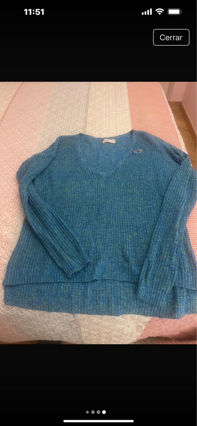 Jersey Hollister Oversize Azul/Verde