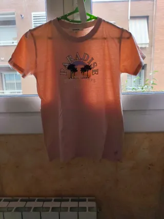 Camiseta niña GARCIA rosa palmeras