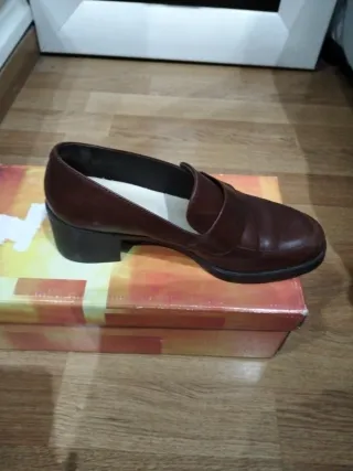 Mocasines de piel mujer marrones