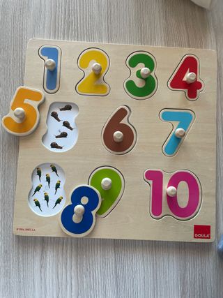 Puzzle de números de madera Goula