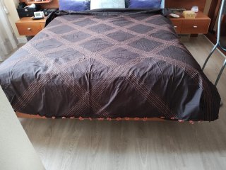 Funda Nórdica Zara Home 1.35 Marrón y Naranja