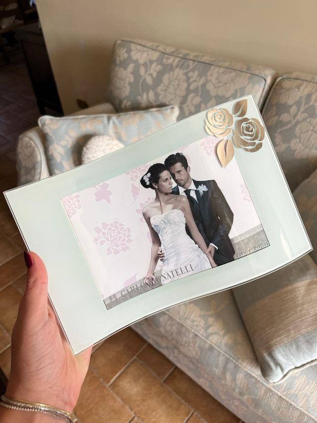 Cornice Pignatelli Argento Vetro Ondulata 25x15