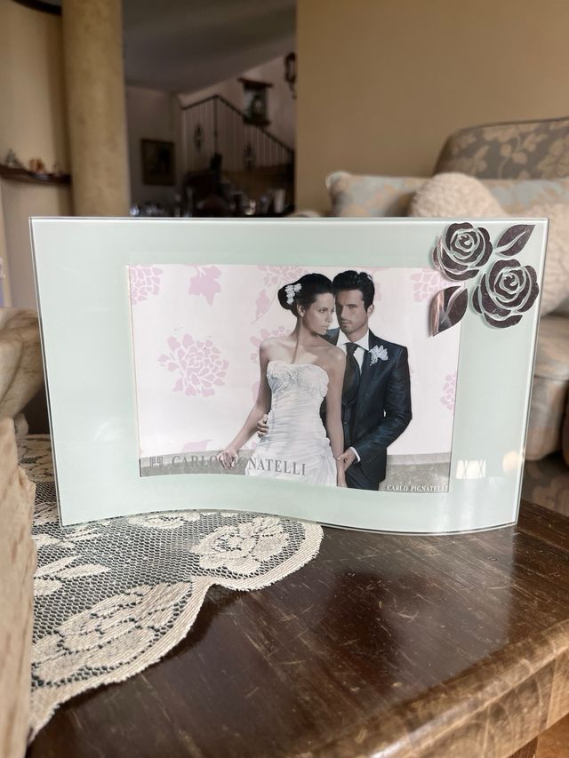 Cornice Pignatelli Argento Vetro Ondulata 25x15