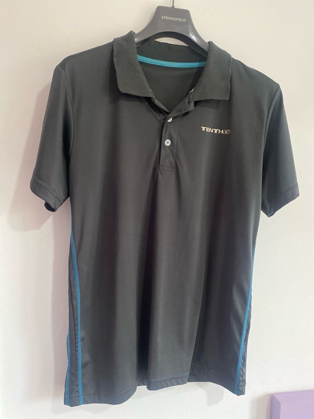 Polo TENTH Negro Gimnasia