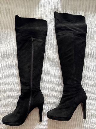 Botas altas ante negro T.37