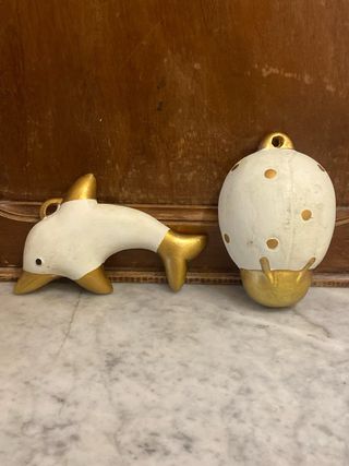 Coccinella sole Delfino Ceramica Decorazione muro