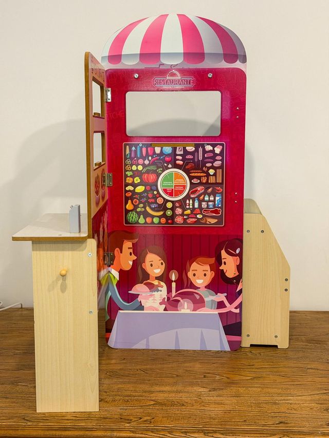 Supermercado de madera para niños