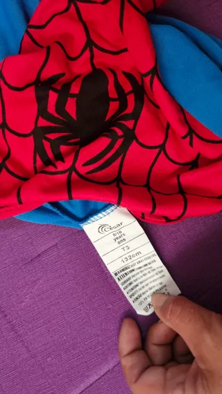 Disfraz Spiderman con máscara y capa Talla 8-10 añ