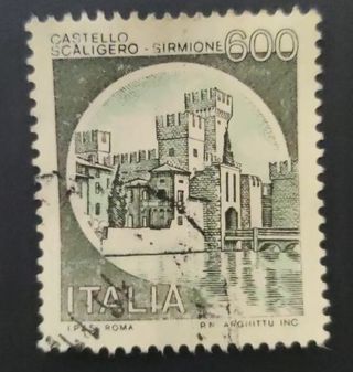 Francobollo Italia Castello Scaligero Sirmione 600
