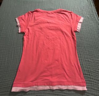 Camiseta Puma rosa y blanca