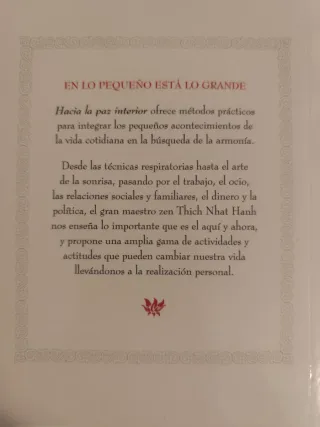 Hacia la paz interior 
Libro de auto ayuda