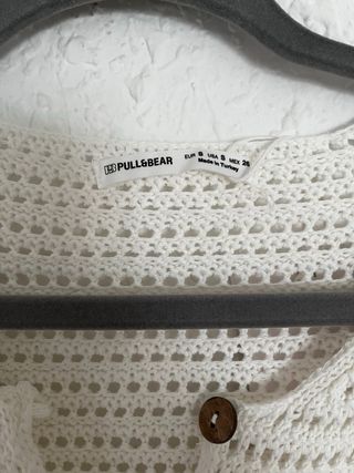 Jersey calado blanco Pull&Bear